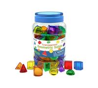FLCPJGV 60 Solides Geometriques Montessori Formes 3D, Blocs de Motifs Géométriques Solides Translucides, Mini Corps Géométriques, pour Activités à Domicile dans La Salle de Jeux