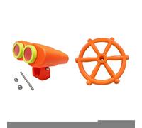 FLCPJGV Accessoires de Balançoire pour Aire de Jeux, Accessoires de Balançoire, Accessoires de Jouets de Sport, Pièces de Bateau Pirate pour Cabane dans, 2 Pièces Orange