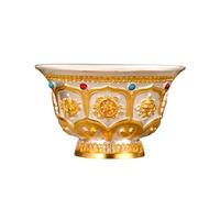 FLCPJGV Alliage pour Le Culte Du Bouddha, Récipient Décoratif pour Du Temple, Décoration pour La Méditation, L'eau Bénite et La Prière, Style B