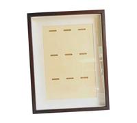 FLCPJGV Boîte à Médailles Présentoir Médaille Cadre En Bois Coffret de Rangement Ombre Design Sobre Adapté à La Décoration Murale Bureau Chambre Salon Collect, Brun, A3