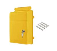 FLCPJGV Boîte Aux Lettres Murale Extérieure avec Serrure pour La Collecte Sécurisée des Lettres et des Journaux, Jaune