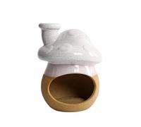 FLCPJGV Brûleur D'arômes Décoratif, Centre de Table, Bol à Fumée, Encensoir pour Salle à Manger, Bureau Ou Chambre, Blanc et jaune