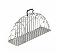 FLCPJGV Cage de Toilettage pour Chats Système Double Porte Structure Métallique Renforcée Préhension Simplifiée Quotidien Consultation Animalière, Argent, M