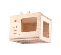 FLCPJGV Cage en Bois pour perroquets et Lapins, avec Fond en Filet en Acier Inoxydable, pour Animaux de Compagnie, Jouets, nichoir pour Lapins, Moyen
