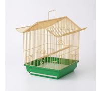 FLCPJGV Cage pour perroquets et s, avec Accessoires et Roues, pour Oiseaux, Cage dorée Petite Maison (Version Standard + Abreuvoir pour Oiseaux)
