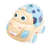 FLCPJGV Camion à Hochet Doux et Roulant, Jouet de Camion à Inertie, Véhicule à Hochet à Pousser et à Faire Avancer pour Les Enfants de 3 à 7 Ans, Cadeaux de S, jaune