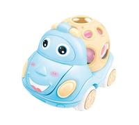 FLCPJGV Camion à Hochet Doux et Roulant, Jouet de Camion à Inertie, Véhicule à Hochet à Pousser et à Faire Avancer pour Les Enfants de 3 à 7 Ans, Cadeaux de S, Bleu