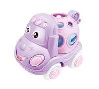 FLCPJGV Camion à Hochet Doux et Roulant, Jouet de Camion à Inertie, Véhicule à Hochet à Pousser et à Faire Avancer pour Les Enfants de 3 à 7 Ans, Cadeaux de S, violet