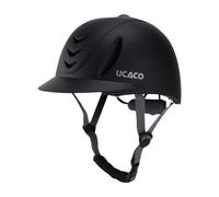FLCPJGV Casque D'équitation, Chapeau D'équitation, Casque de Vélo, équipement pour Cavaliers, Protection pour Hommes et Femmes, Chapeau D'équitation, Tout Noir
