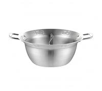 FLCPJGV Compartimentée Séparée Double Contenant Récipient Inoxydable Répartition Pratique pour Repas Multi Goûts Convient Repas Collectif Service Restauration, 28CM, Silver Divided Flat