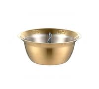 FLCPJGV Compartimentée Séparée Double Contenant Récipient Inoxydable Répartition Pratique pour Repas Multi Goûts Convient Repas Collectif Service Restauration, 26CM, Gold Divided