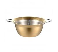 FLCPJGV Compartimentée Séparée Double Contenant Récipient Inoxydable Répartition Pratique pour Repas Multi Goûts Convient Repas Collectif Service Restauration, 26CM, Gold Divided Flat