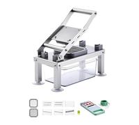 FLCPJGV Coupe-légumes Râpe à Main Hachoir Manuel Détailloir et Éminceur avec Conception Stable et Base Antidérapante Convenable pour Râper Fromage et Prépare, avec 8 Lames