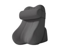 FLCPJGV Coussin de Tête de Lit Oreiller de Soutien Dossier Amovible en Mousse à Mémoire de Forme avec Housse Confortable pour Lire Se Détendre Chambre, Gris Foncé