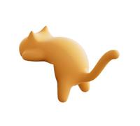 FLCPJGV Crochet de Bureau Support de Sac Mural Accroche-Sac Adhésif Cintre de Rangement Polyvalent en Forme de Chat Une Solution Gain de Place Adapté comme Ca, Jaune