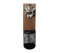 FLCPJGV Décapsuleur Mural, Gadget de Cuisine, Décoration Créative pour La Maison, avec Collecteur de Bouchons, pour Bar, Cadeau, Réfrigérateur, Tête D'éléphant En Argent