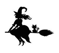 FLCPJGV Décoration Murale En Métal En Forme de Sorcière pour Halloween, Idéale pour Un Couloir, Une Terrasse Ou Une Ferme