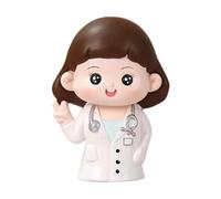 FLCPJGV Doctor Statue Cake Topper Docteur Gift Doll Angel In White Figurine Résine Sculpture pour La Table D'accueil de L'anniversaire, Médecin