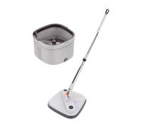 FLCPJGV Ensemble de seau à serpillère avec tête de balai rotative à 360 degrés et manche télescopique pour nettoyage du sol et serpillère à essorage