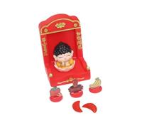 FLCPJGV Figurine de Divinité Chinoise avec Sanctuaire, Décoration de Table Décorative pour Le Festival du Printemps, Sculpture Traditionnelle en Résine Polyva, Bouddha