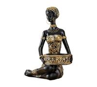 FLCPJGV Figurine de femme africaine, sculpture de collection, porte-clés, décoration, statue de rangement, ornement pour les fêtes, cadeau, cheminée