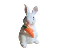 FLCPJGV Figurine de Lapin de Pâques En Résine, Sculpture Animale, Objet de Collection Décoratif, Idéal pour Un Bureau, Une étagère, Un Salon Ou Une Chambre, Style A