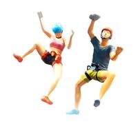 FLCPJGV Figurines D'escalade 1/87 - Collections D'accessoires de Film - Modèles de Personnages - Peints à La Main - Dioramas de Jardin de Fées - Scènes Miniat, 2 Pièces
