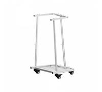 FLCPJGV Grain Support Stand Porte-sac Agricole Support de Sacs Cadre Télescopique Station de Remplissage en Acier Inoxydable Robuste Ouverture de Sac, Four Wheel