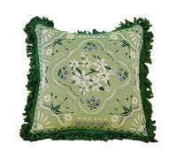 FLCPJGV Housse de Coussin Jeté Carrée en Tissu Polyester Résistant avec Franges pour Décoration D'Intérieur Contemporaine, A