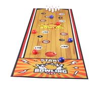 FLCPJGV Jeu de Curling de Table Jeu Familial Ensemble de Jeu de Palets Interactif Portable Jeu de Fête pour Voyage Intérieur Extérieur, Tapis de quilles