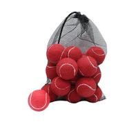 FLCPJGV Lot de 18 balles de Tennis élastiques de 6,4 cm de diamètre, résistantes à l'usure, pour Jouer avec des Chiens en extérieur, Rouge