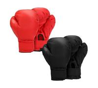 FLCPJGV Lot de 2 Paires de Gants D'entraînement de Boxe en Cuir PU Résistant Aux Chocs pour Adultes et Enfants, Gants de Sparring pour Karaté, Muay Thai, Enfants
