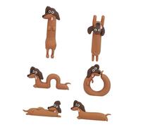 FLCPJGV Lot de 6 Figurines de Teckel pour L'intérieur de Votre Voiture, à Décorer avec Une étagère Ou à Placer dans Votre Entrée Ou Votre Maison.