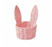 FLCPJGV Panier de Pâques Tressé, Organisateur Robuste En Corde de Papier Décorative, Créatif, Portable, Mignon et Polyvalent pour Les Bonbons, Rose