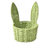 FLCPJGV Panier de Pâques Tressé, Organisateur Robuste En Corde de Papier Décorative, Créatif, Portable, Mignon et Polyvalent pour Les Bonbons, Vert