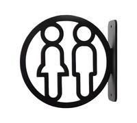 FLCPJGV Panneau de toilette pour hommes ou femmes, Plaque amovible en acrylique, signalisation décorative pour Restaurant, lieu public, hôtel, murs d'immeuble, Mâle et femelle