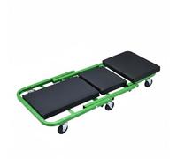 FLCPJGV Planche de Réparation de Véhicule Chariot Pliable Siège Roulant Plateforme Rembourrée Cadre Acier avec Roulettes Souples et Mouvement à 360° Matériau, Vert, 36 Pouces