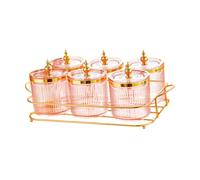 FLCPJGV Plateau Dried Fruit pour Présentation Élégante de Friandises Rangement Snacks avec Couvercle Compartiments pour Bonbons et Desserts Support Robuste Ma, 6 Grille