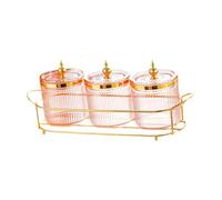 FLCPJGV Plateau Dried Fruit pour Présentation Élégante de Friandises Rangement Snacks avec Couvercle Compartiments pour Bonbons et Desserts Support Robuste Ma, 3 Grille