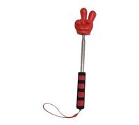 FLCPJGV Pointeur Manuel Extensible pour Enseignants En Acier Inoxydable pour Stimuler L'Attention Des Élèves En Classe et En Formation, Geste de Victoire Rouge