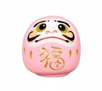 FLCPJGV Poupée Daruma Japonaise : Figurine en Céramique Fabriquée à La Main pour La Décoration de La Maison et l'inspiration du Bureau, Rose