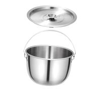 FLCPJGV Récipient en Acier Inoxydable pour Camping avec Couvercle et poignée, 5l