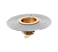 FLCPJGV Siphon de Sol, Siphon de Douche, Filtre Anti-odeurs et Anti-cheveux, Dispositif Anti-refoulement En Laiton et Caoutchouc avec Surface Anti-salissures, Gris