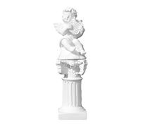 FLCPJGV Statue de Mini Colonne Grecque Mini Sculpture Musicale en résine Figurine Petit Ange, Harpe