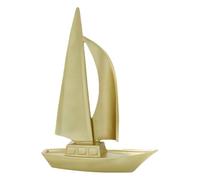 FLCPJGV Statue de Voilier En Résine, Sculpture Décorative Moderne, Figurine D'art Contemporain, Objet de Collection Idéal pour Un Bureau, Un Salon Ou Une, or