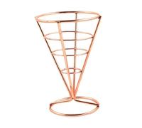 FLCPJGV Support de Cône de Support de Frites, Fournitures de Fête de Mode, Support de Présentation de Poulet Frit, Panier de Cône pour Table Pique-nique Cuisi, or rose