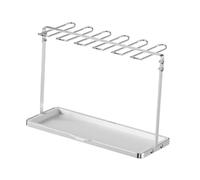 FLCPJGV Support de Verre à Vin en Métal, Porte Verres Suspendu, égouttoir à Verres, Plateau D'égouttage, Support à Verre à Pied pour Bar, Famille, Restaurant, Hôtel, Argent