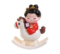 FLCPJGV Tang Fille Figurine Statue Résine Petite Figurine Décorative Sculpture Personnage Ornement Bureau Convient Cadeau Décoration Maison, C