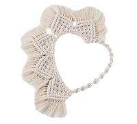 FLCPJGV Tapisserie Bohème En Macramé En Forme de Cœur, Tenture Murale En Coton Tissé pour Arrière-plan D'appartement