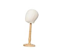 FLCPJGV Tête de Mannequin avec Base en Bois, Présentoir de Chapeaux et Perruques pour Enfants, Présentoir Chapeaux pour Casquette, pour Perruque Fabrication, Coiffage, Bijoux, Hauteur totale 49cm